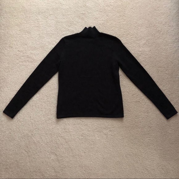 BLACK MOCK TURTLENECK SWEATER - Picture 2 of 6